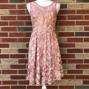 Yoana Baraschi Fioritura Vine Lace Blush Sleeveless Dress 👗